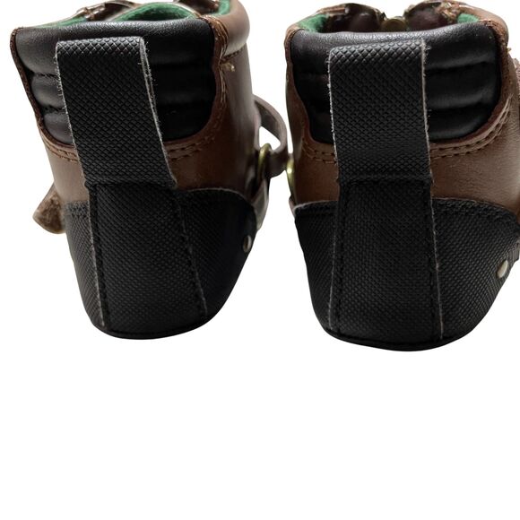 Polo Ralph Lauren Layette Baby Conquered Boot Crib 3 Leather Synthetic Upper - Picture 4 of 8